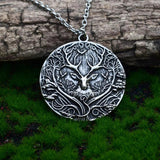 Natural Forest Animal Elk Pendant Necklace for Men and Women