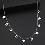Stainless Steel Mini Stars Pendant Choker Chain