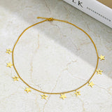 Stainless Steel Mini Stars Pendant Choker Chain