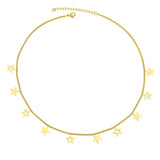 Stainless Steel Mini Stars Pendant Choker Chain