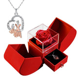 Mom and Daughter Matching Jewelry Pendant Necklace with Soap Forever Rose