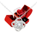 Mom and Daughter Matching Jewelry Pendant Necklace with Soap Forever Rose