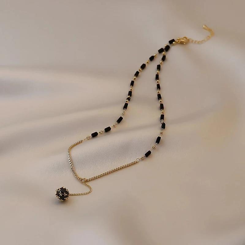 Crystal Zircon Ball Pendant Necklace for Women