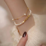 925 Silver Double Layered Pearl Bracelet