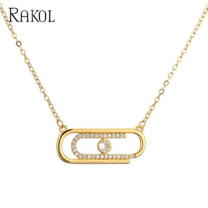 Paper Clip Pendant Necklace for Women Engagement Party Accessories