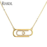 Paper Clip Pendant Necklace for Women Engagement Party Accessories