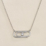 Paper Clip Pendant Necklace for Women Engagement Party Accessories