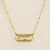 Paper Clip Pendant Necklace for Women Engagement Party Accessories
