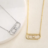 Paper Clip Pendant Necklace for Women Engagement Party Accessories