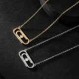 Paper Clip Pendant Necklace for Women Engagement Party Accessories