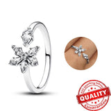 925 Silver Double Circles Necklace Ring Earrings Set