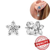 925 Silver Double Circles Necklace Ring Earrings Set