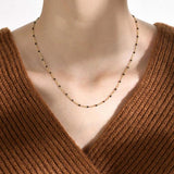 Gold Beads Chain Choker Necklace for Women