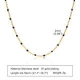 Gold Beads Chain Choker Necklace for Women
