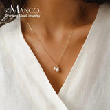 eManco Stainless Steel 5PCS Pearl Necklace DIY Irregular Chain Birthday Gift