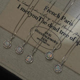 925 Sterling Opal Zircon Sweet Choker Banquet Jewelry