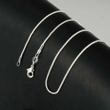 925 Silver Chain 1mm Snake Necklace - 5 Pcs/Batch (16-30 Inches)