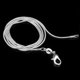 925 Silver Chain 1mm Snake Necklace - 5 Pcs/Batch (16-30 Inches)