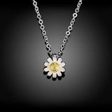 925 Silver Daisy Flower Necklace Jewelry