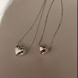 925 Silver Necklace Vintage Love Heart Pendant Party Jewelry