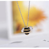 925 Silver Bee Creative Necklace for Women