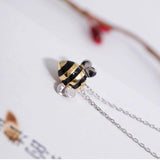925 Silver Bee Creative Necklace for Women
