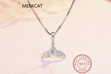 925 Sterling Silver Whale Dolphin Mermaid Tail Necklace Choker