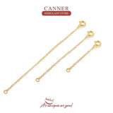 3Pcs 9/6.5/4.5mm Ext Chain Necklace 925 Sterling Silver Organizer Collares