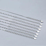 925 Silver Singapore Chain Necklace for Woman 40+5/40/45cm