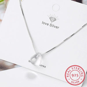 925 Silver Mermaid Tears Necklace Crystal Jewelry