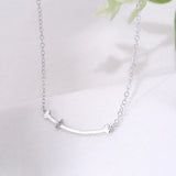 925 Silver Zircon Bone Necklace Pendant for Women