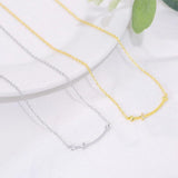 925 Silver Zircon Bone Necklace Pendant for Women