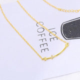 925 Silver Zircon Bone Necklace Pendant for Women