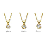 925 Silver Zircon Pendant Necklace for Women Wedding Jewelry