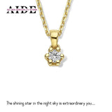 925 Silver Zircon Pendant Necklace for Women Wedding Jewelry