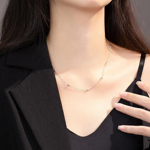 925 Silver Choker Glam Collarbone Chain Birthday Party Gift