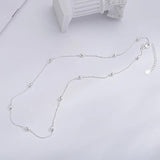 925 Silver Choker Glam Collarbone Chain Birthday Party Gift