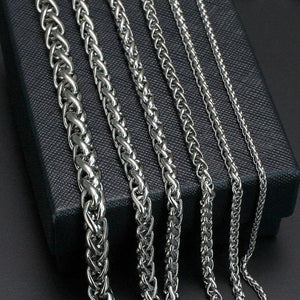 Flower Basket Chain Necklace Stainless Steel Keel Chain Necklace