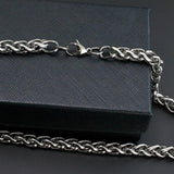 Flower Basket Chain Necklace Stainless Steel Keel Chain Necklace