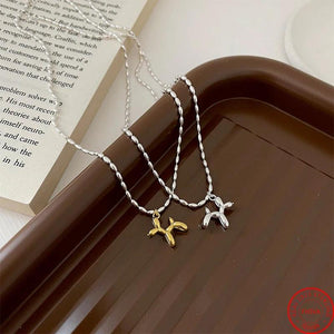 925 Silver Balloon Dog Necklace for Girls Gift Boutique Jewelry