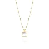 925 Silver Shell Geometry Necklace for Women Girl Gift Minimalism