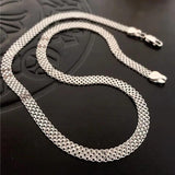 925 Silver Sparkling Chain Choker Necklace for Women