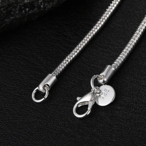925 Silver Snake Chain Necklace Unisex