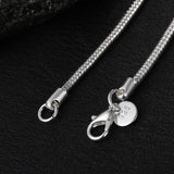 925 Silver Snake Chain Necklace Unisex