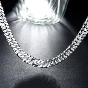 925 Sterling Silver 6MM Chain Necklace for Women Men