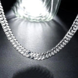 925 Sterling Silver 6MM Chain Necklace for Women Men
