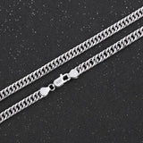 925 Sterling Silver 6MM Chain Necklace for Women Men