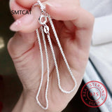 Italian Sterling Silver Clavicle Chain Choker Necklace