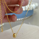 925 Silver Zircon Small Bead Necklace for Women
