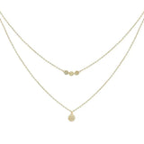 925 Silver Double Circle Letter Necklace Women Fine Jewelry